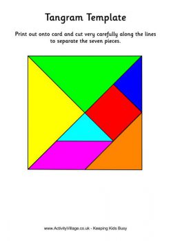 Color A Tangram Template