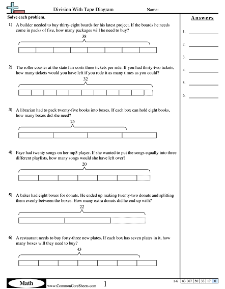Compare Like Fractions With Tape Diagrams Worksheets | 99Worksheets