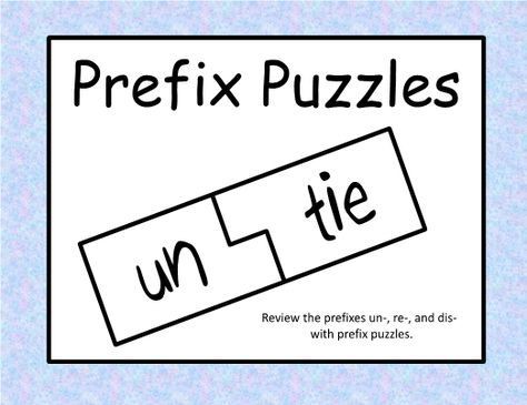 This Center Reviews The Prefixes Un  Re  And Dis Students Read