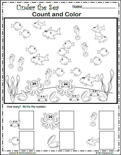 Under The Sea Count And Color With Images