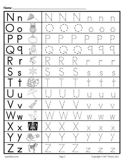 Uppercase And Lowercase Letter Tracing Worksheets With Images