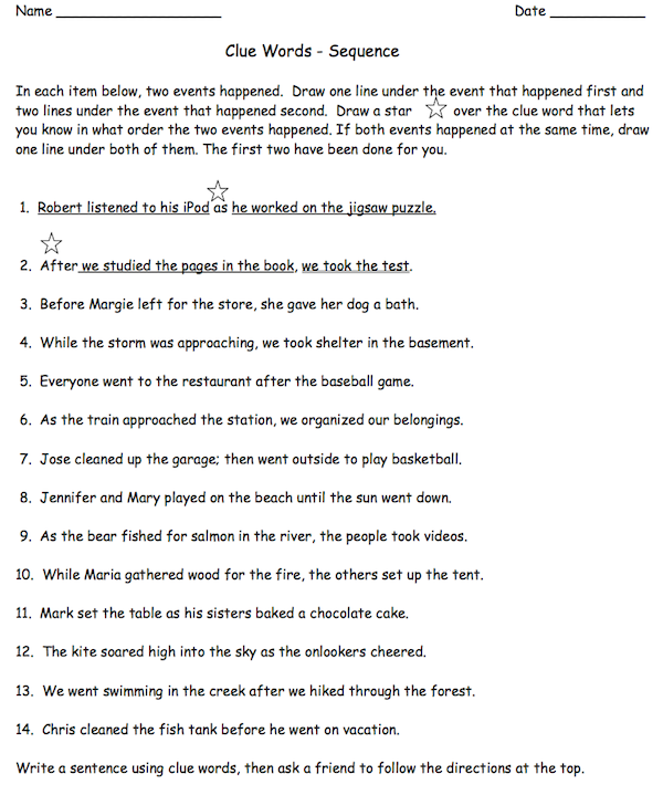 Use This Free Sequence Worksheet As An Assessment To See How Well