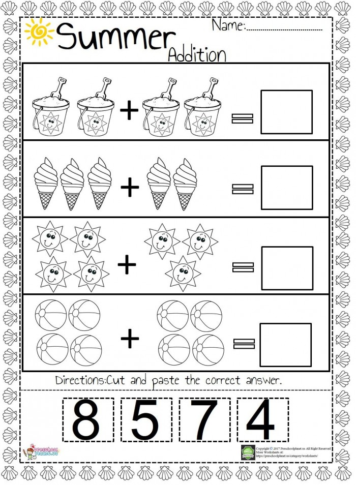 Easy Math Worksheets Kindergarten Printable Kindergarten Worksheets