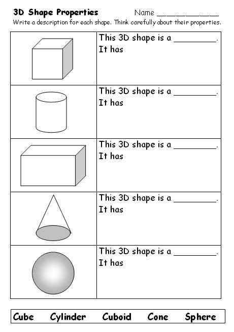 What Am I Naming D Shapes