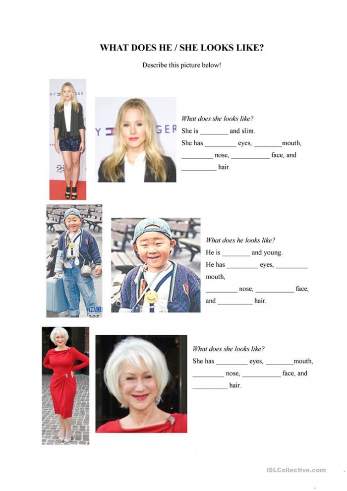 What Does He  She Looks Like
