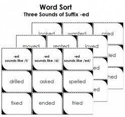 Word Sort: Sounds Of -Ed
