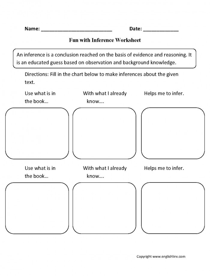 Worksheet Making Predictions With Text Evidence In  With