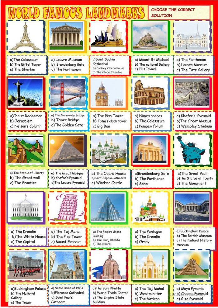 Learn About Some Of The Famous Landmarks Around The World This Web ...