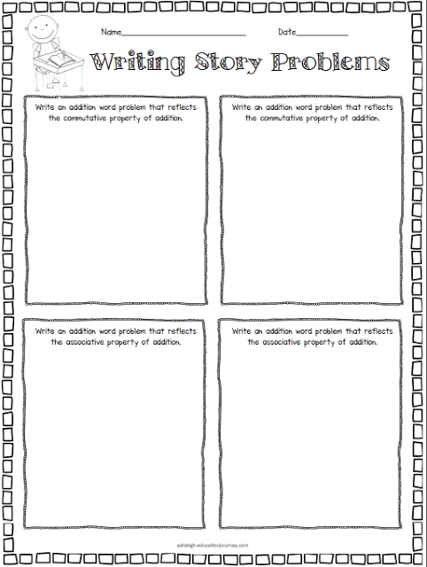 Writing Story Problems With The Properties Of Addition Free