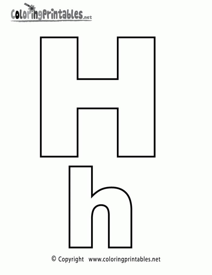 Alphabet Letter H Coloring Page