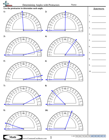 Protractor Practice Worksheets 99Worksheets
