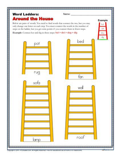 Word Ladder Worksheets 99Worksheets