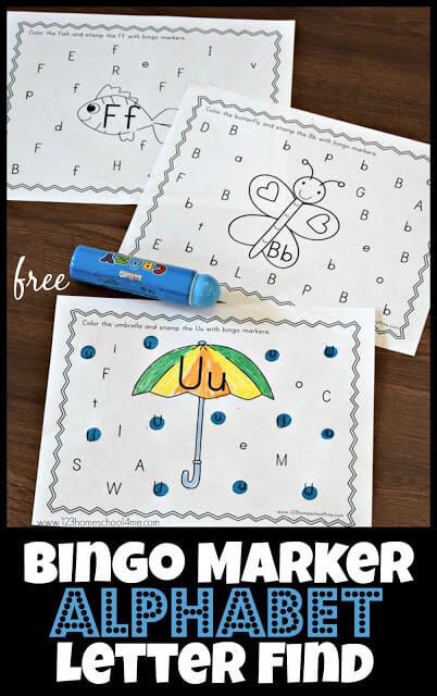 Bingo Marker Alphabet Letter Find