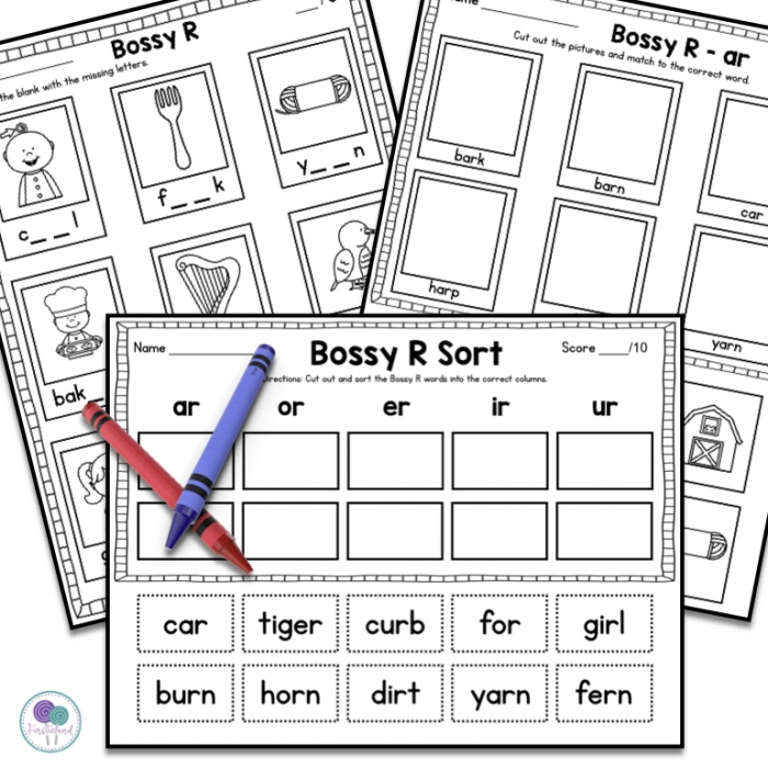 Bossy R Activities For First Grade
