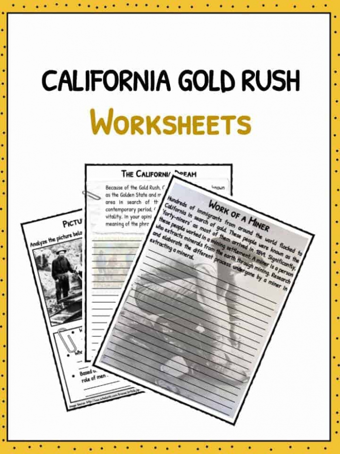 California Gold Rush Facts   Worksheets