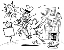Color The Cowboy And His Horse