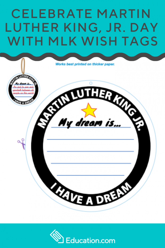 Celebrate Martin Luther King  Jr Day With Mlk Wish Tags