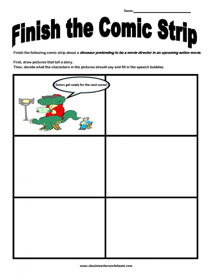 Finish The Comic Strip Worksheets 99Worksheets