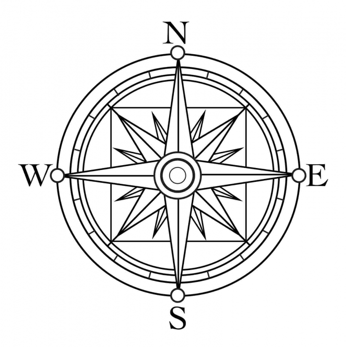 compass rose coloring page worksheets  99worksheets