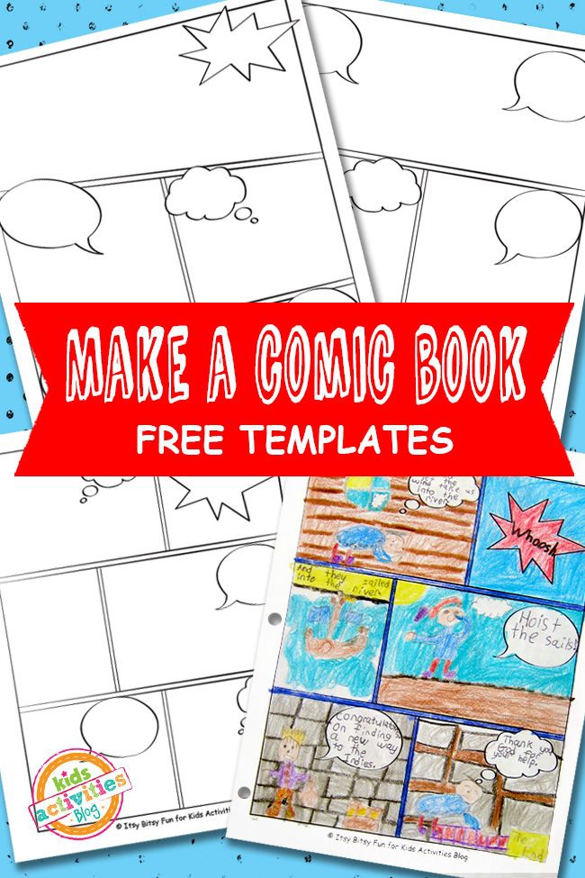 Comic Book Templates Free Kids Printable
