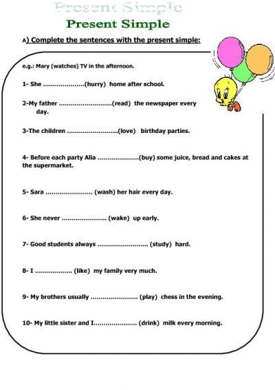 present tense for kids worksheets 99worksheets