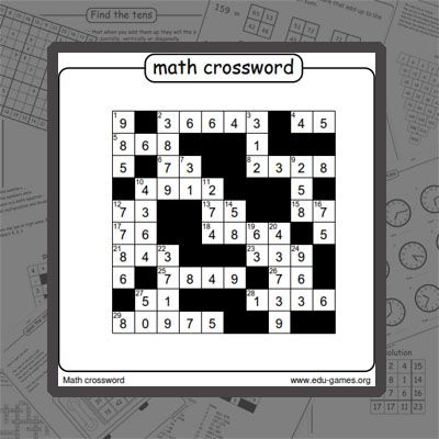 Create A Math Crossword Puzzle And Download The Free Worksheets