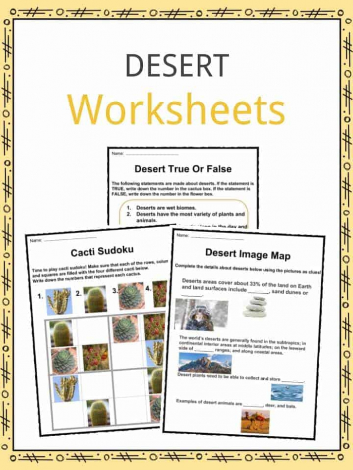 Desert Facts  Worksheets  Hot   Cold Climate Information For Kids