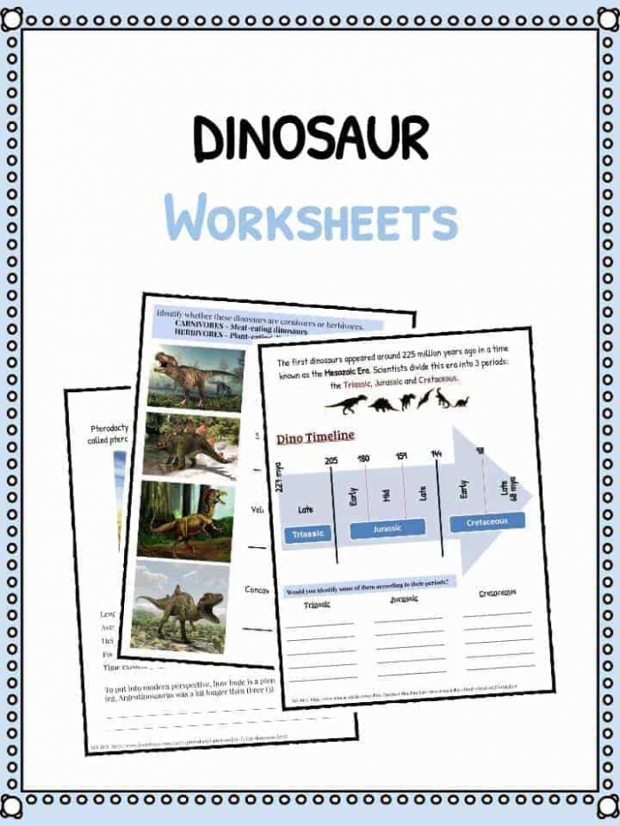 Dinosaur Worksheets  Facts   Prehistoric Information For Kids