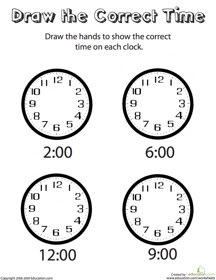 Draw The Correct Time Ii