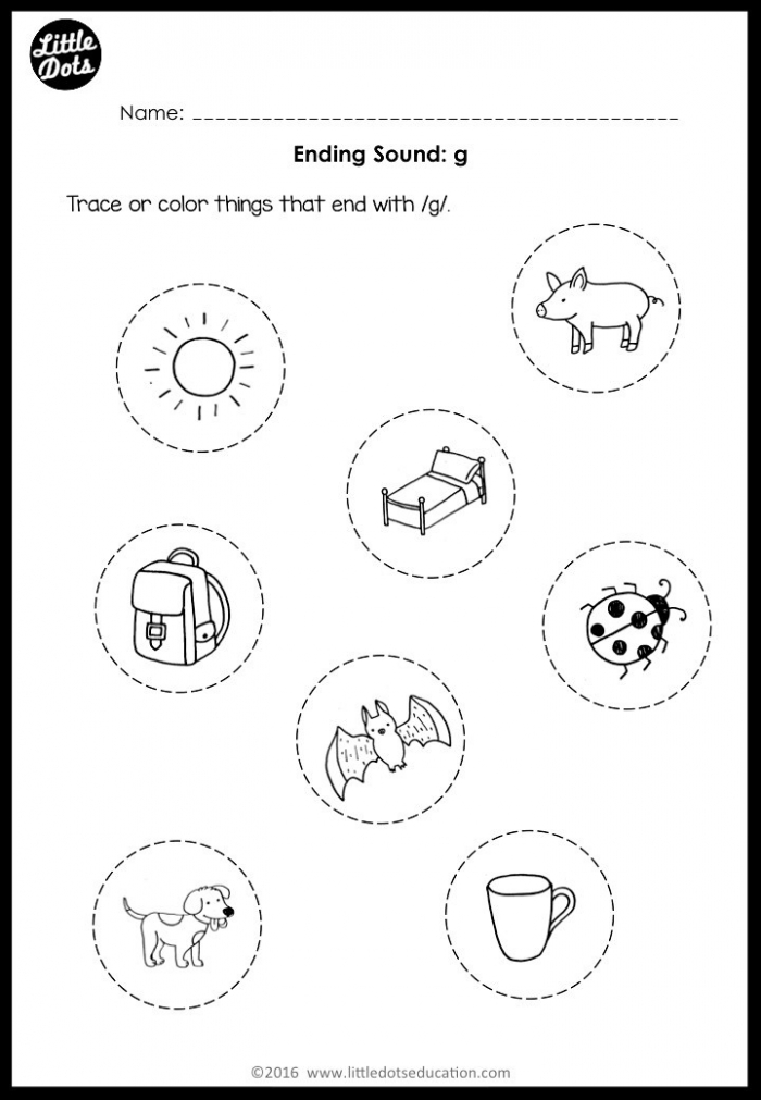 Ending Sounds Worksheets And Activities