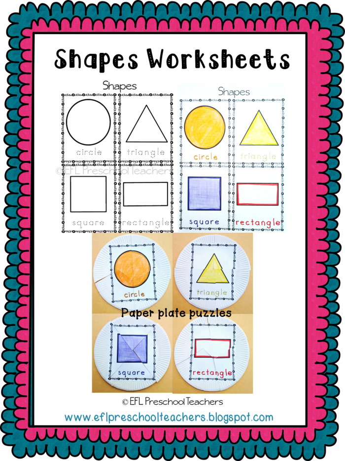 Eslefl Preschool Teachers Shape Worksheets For Preschool Ell