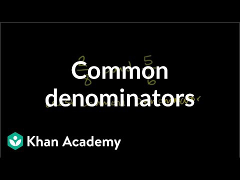 Finding Common Denominators Video