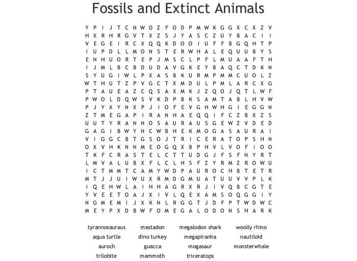 extinct-animals-and-fossils-crossword-worksheets-99worksheets