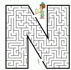 Letter Maze: N