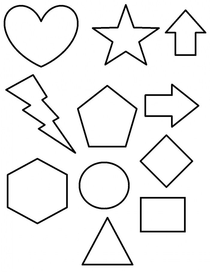 Shape Coloring Worksheets  99Worksheets
