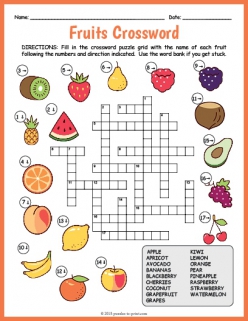 Fruit Word Scramble