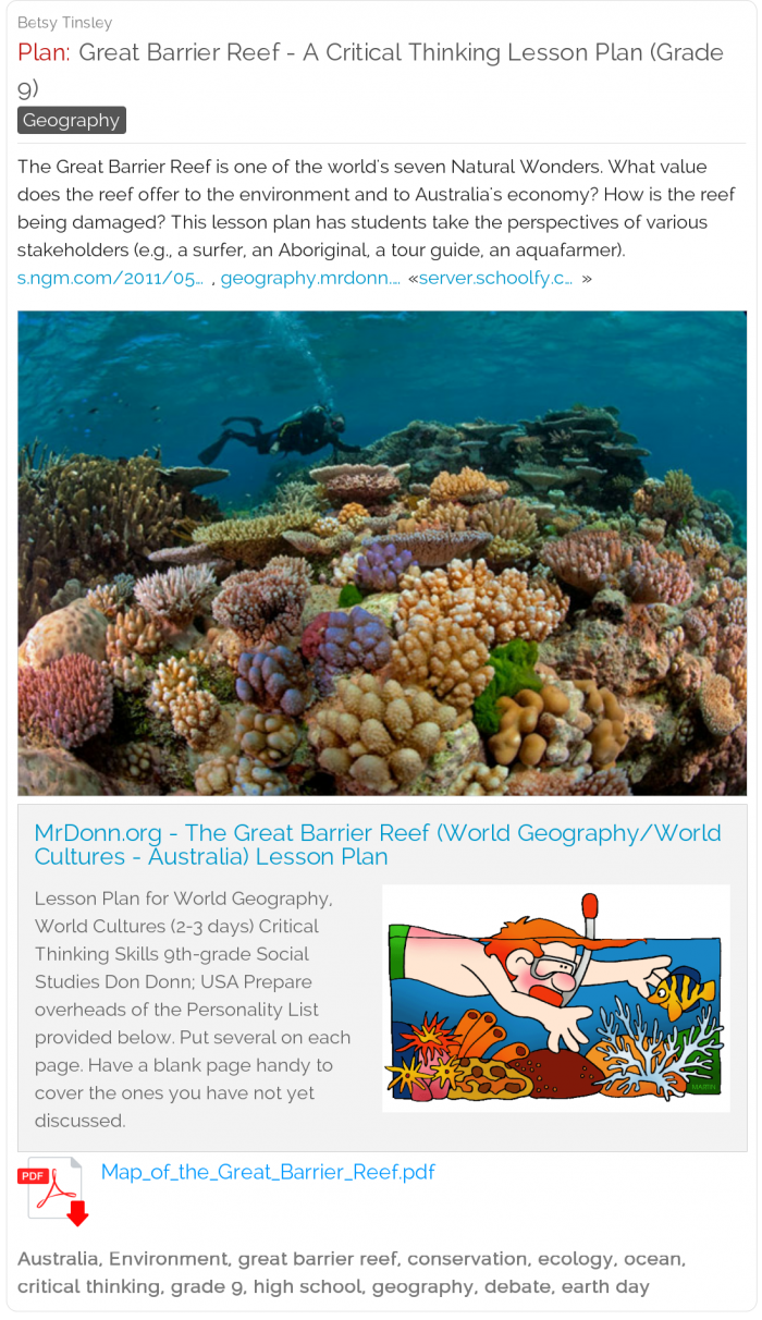 Earth’s Ecosystem: The Coral Reef Worksheets | 99Worksheets
