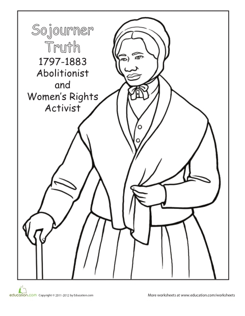 Color Harriet Tubman Worksheets 99Worksheets