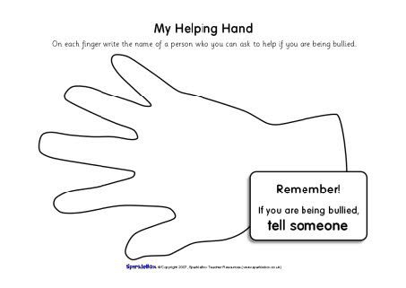 Helping Hand Bullying Sheet Sb