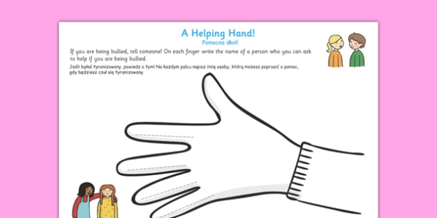 helping hands worksheets 99worksheets