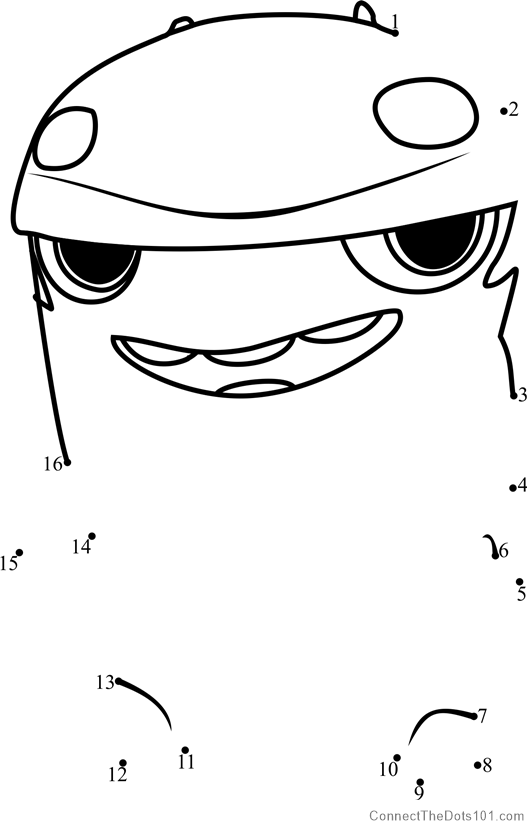 Hop Rock Slugterra Dot To Dot Printable Worksheet