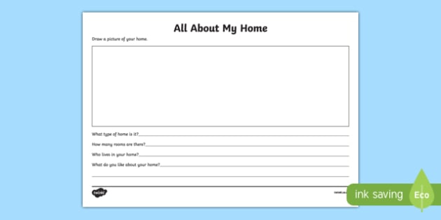 Houses And Homes All About My Home Worksheet  Worksheet  Worksheet