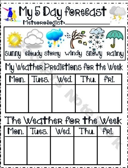 My Weather Prediction Worksheets | 99Worksheets