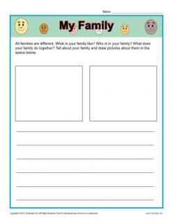 Kindergarten Writing Journal: Family