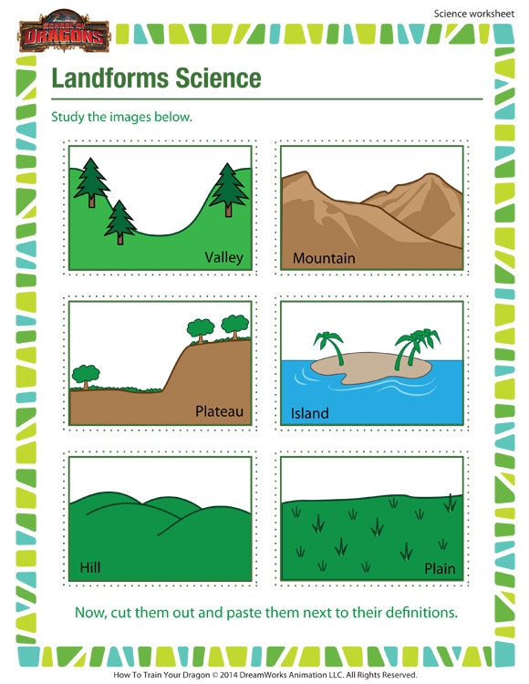 Landforms Worksheet