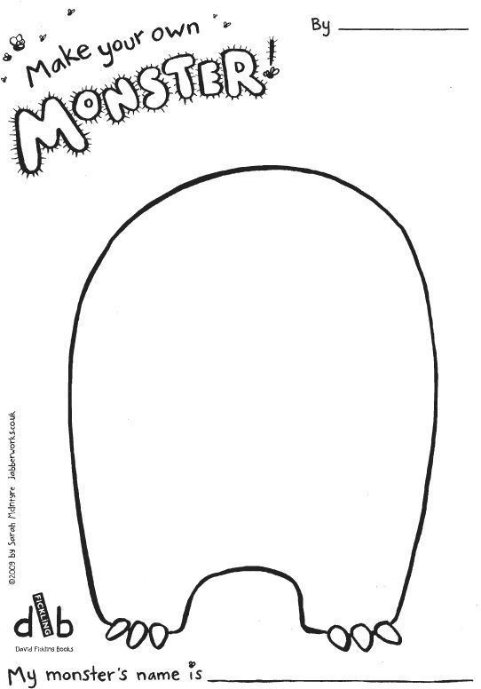 Make Your Own Monster Worksheets | 99Worksheets