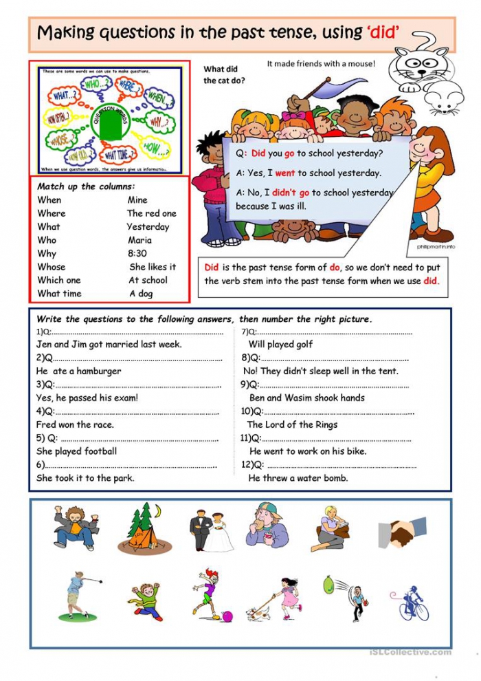 Making Questions With Did