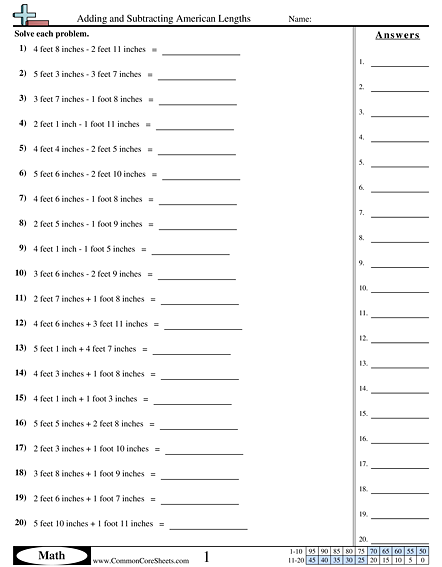 Measurement Worksheets