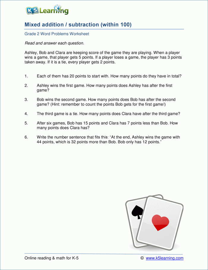 Nd Grade Math Word Problem Worksheets