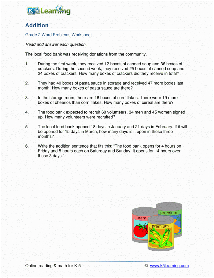 Nd Grade Math Word Problem Worksheets